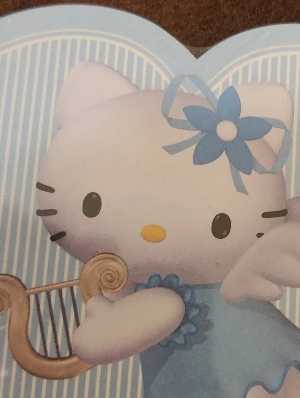 HELLO KITTY Y2K Memo Pad BLUE ANGEL Heart SHAPED sealed NEW 70 PAGE NOTE COLLECT
